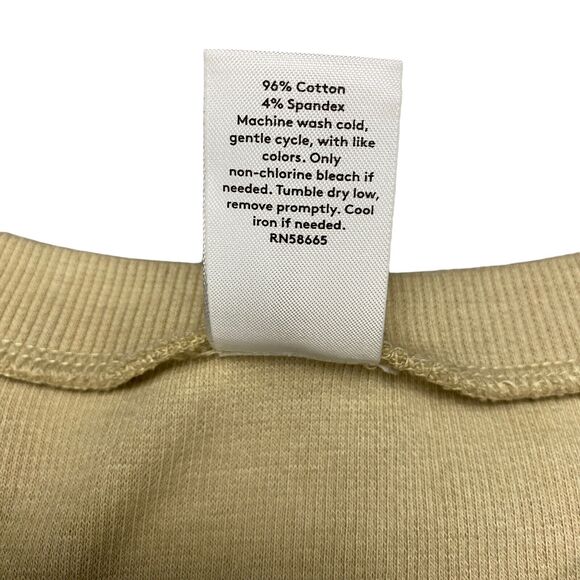 ABOUND Women's Mini Raincheck Dress Beige Cream Ribbed  Short Sleeve - Large - Picture 7 of 14